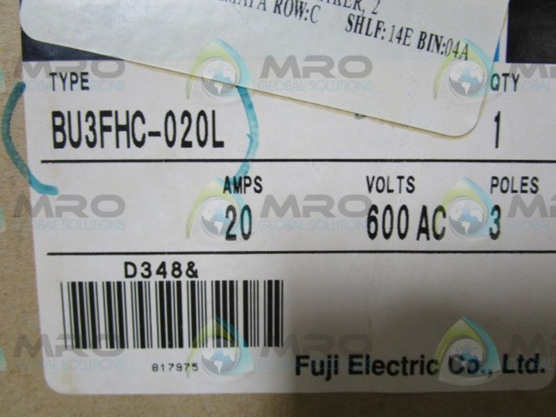 FUJI ELECTRIC BU3FHC-020L CIRCUIT BREAKER  NSMP