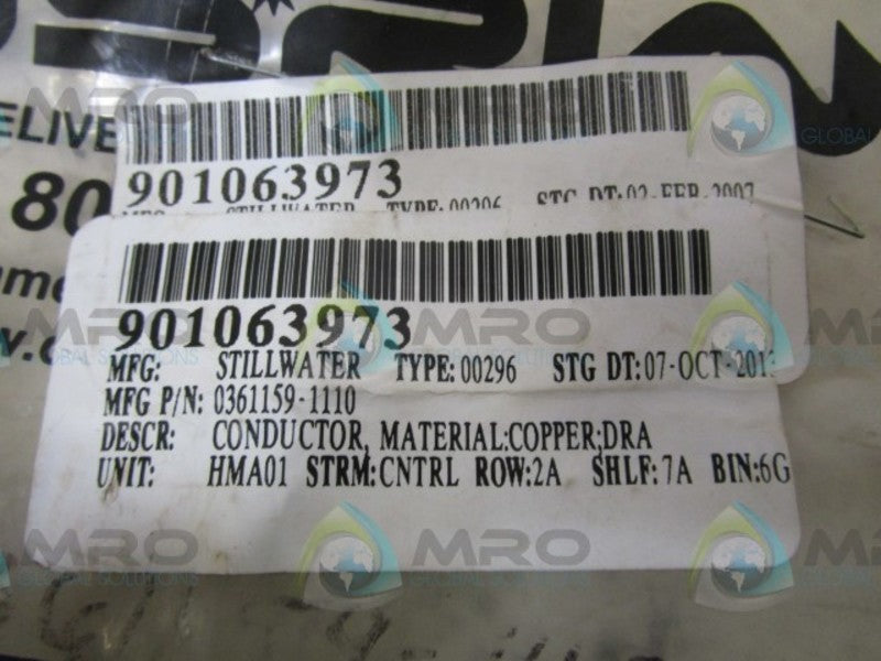 LOT OF 8 STILLWATER 0361159-1110 CONDUCTOR NSNP