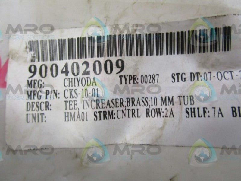 LOT OF 2 CHIYODA CKS-10-01 TEE VALVE NSNP