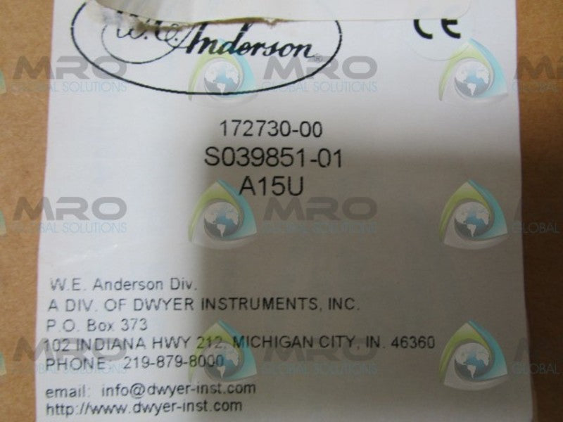 W.E. ANDERSON 172730-00 FLOW SWITCH  NSMP