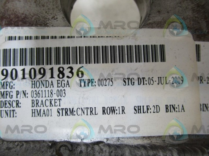 HONDA EGA 0361118-003 BRACKET  UNMP
