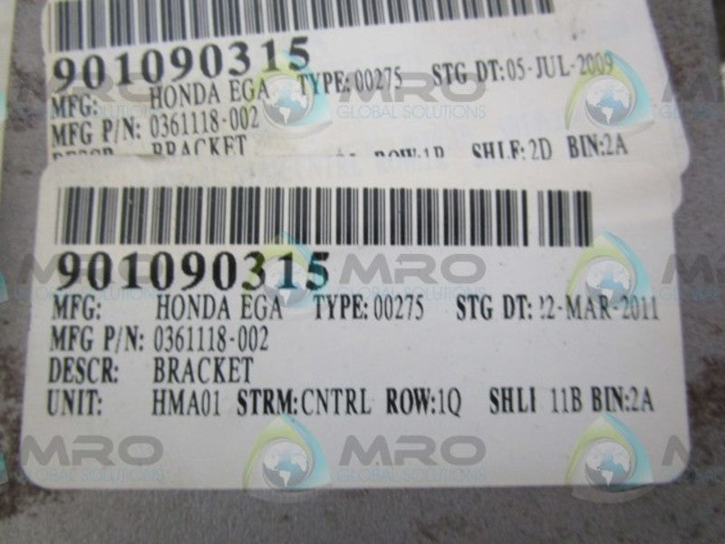 HONDA EGA 0361118-008 BRACKET  UNMP