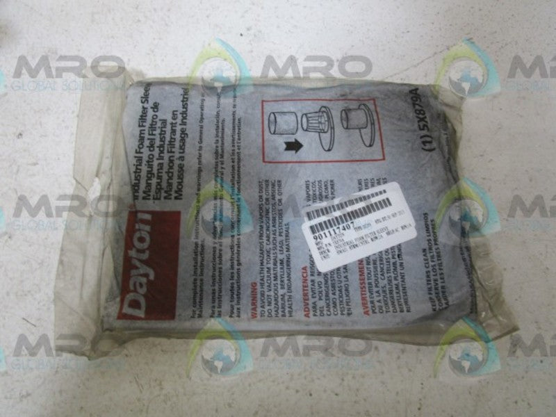 DAYTON 5X879A FOAM FILTER * NEW IN FACTORY BAG *