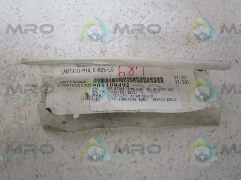 MISUM LNSTA10-P14.5-B25-L5 LOCATING PIN  NSMP