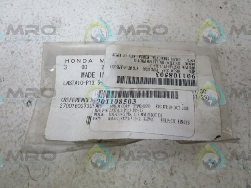 MISUM LNSTA10-P13.5-B15-L5 LOCATING PIN  NSMP