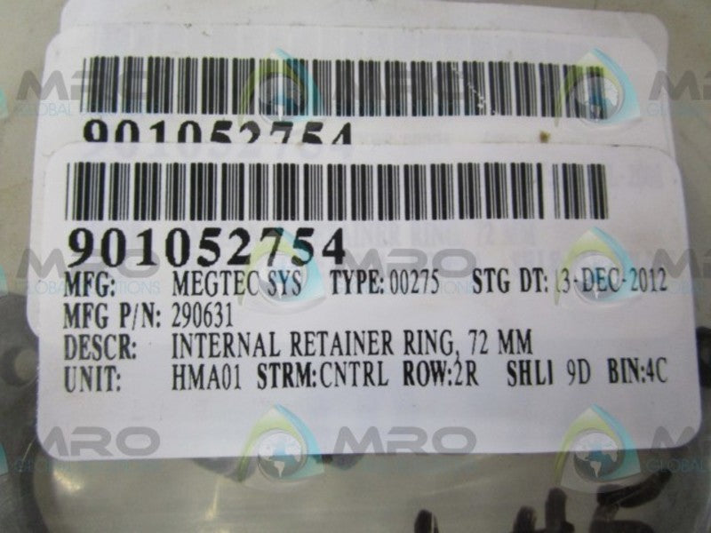 MEGTEC 290631 INTERNAL RETAINER RING  UNMP
