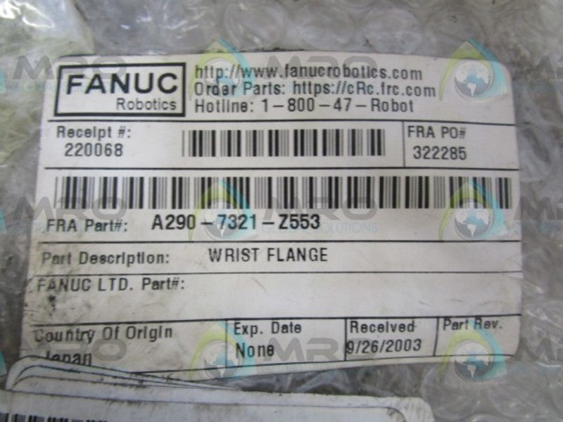FANUC A290-7321-2553 WRIST FLANGE  NSNP