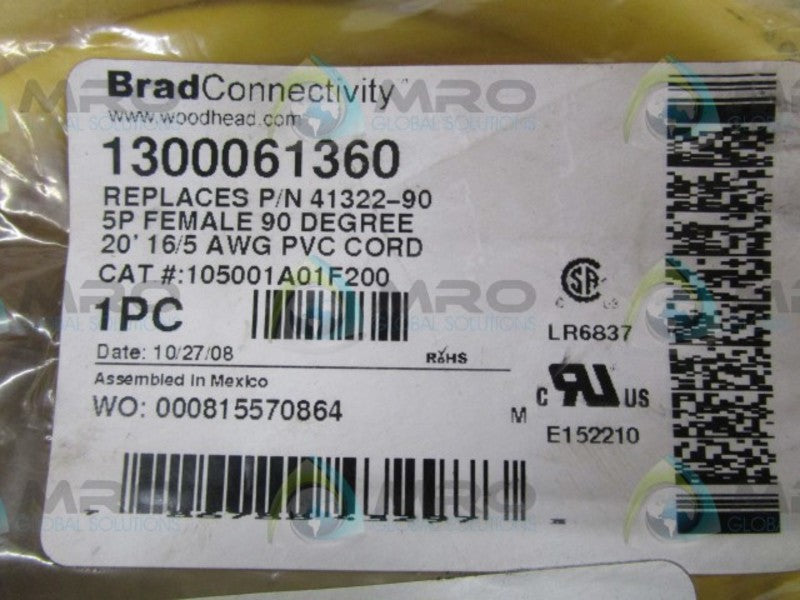 DANIEL WOODHEAD 41322-90 105001A01F200 CABLE  NSMP