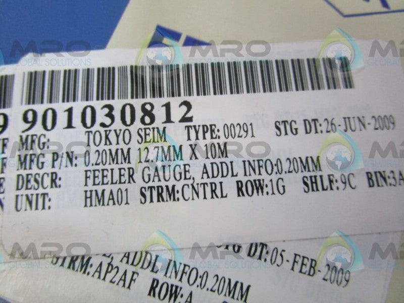 TSK 0.20MMx12.7MMx10MM FEELER GAUGE  NSMP