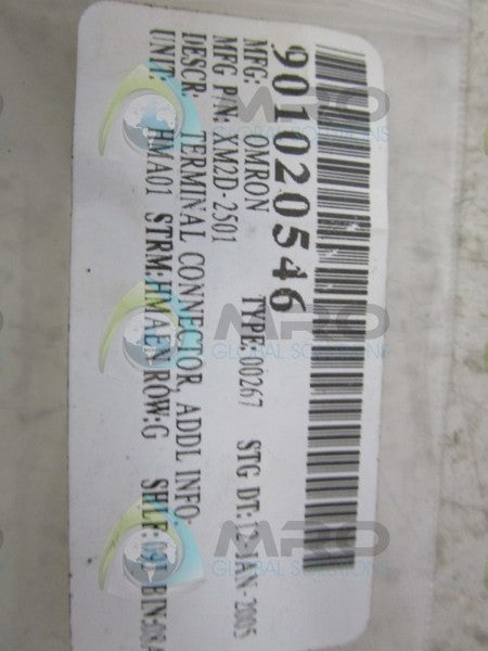 LOT OF 4 OMRON XM2D-2501 CONNECTOR NSNP