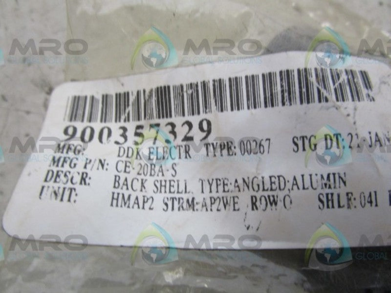DDK CE-20BA-S CONNECTOR BACK SHELL  NSMP