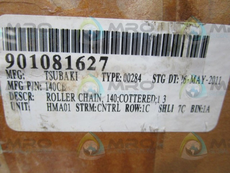 LOT OF 2 TSUBAKI 140CB ROLLER CHAIN NSMP