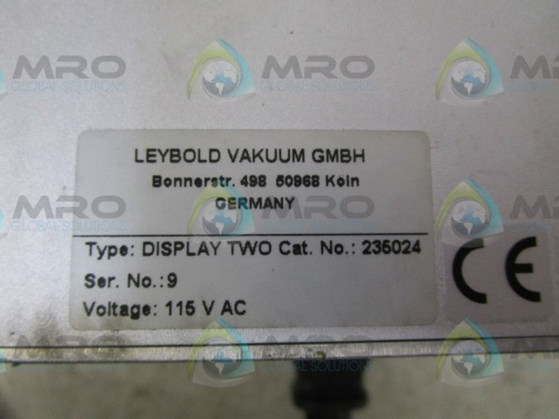 LEYBOLD 235024 DISPLAY TWO VACUUM  NSNP