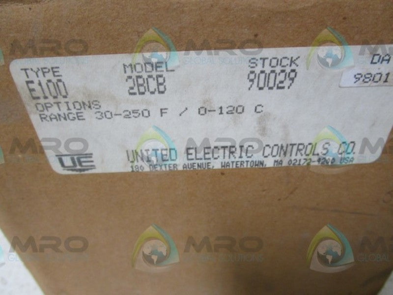 UNITED ELECTRIC 100-2BCB TEMPERATURE SWITCH  NSMP