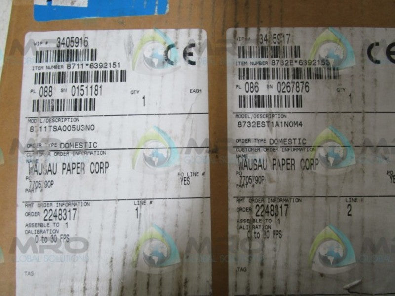 ROSEMOUNT 8732EST1A1N0M4 W/ 8711TSA005U3N0 TRANSMITTER  NSMP