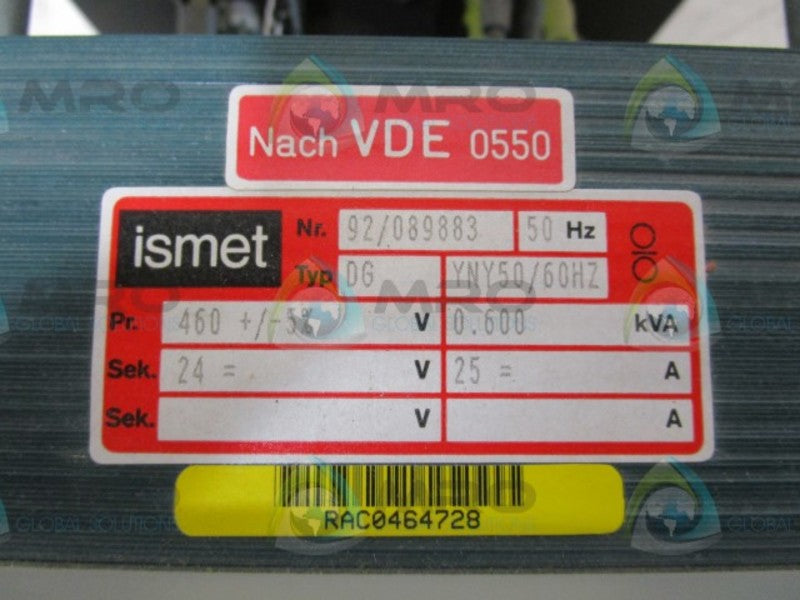 ISMET 92/089883 TRANSFORMER  NSNP