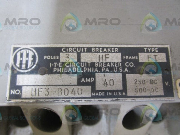 ITE HF3-B040 CIRCUIT BREAKER  UNMP