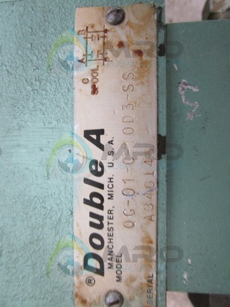 DOUBLE A QG-01-C-10D3-SS VALVE  UNMP