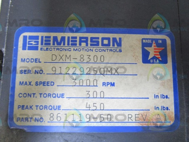 EMERSON DXM-8300 SERVO MOTOR  UNMP