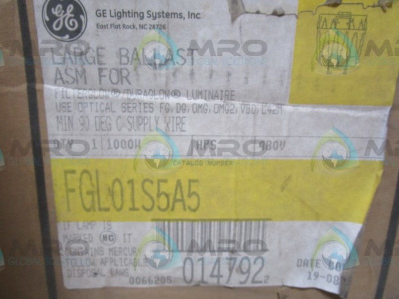 GENERAL ELECTRIC FGL01S5A5 LIGHT FIXTURE  NSMP