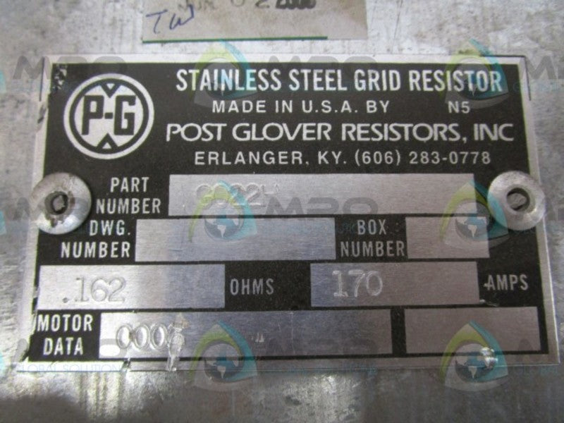 POST GLOVER G022H RESISTOR  NSNP