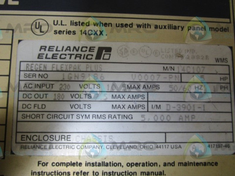 RELIANCE 14C107 DRIVE  UNMP