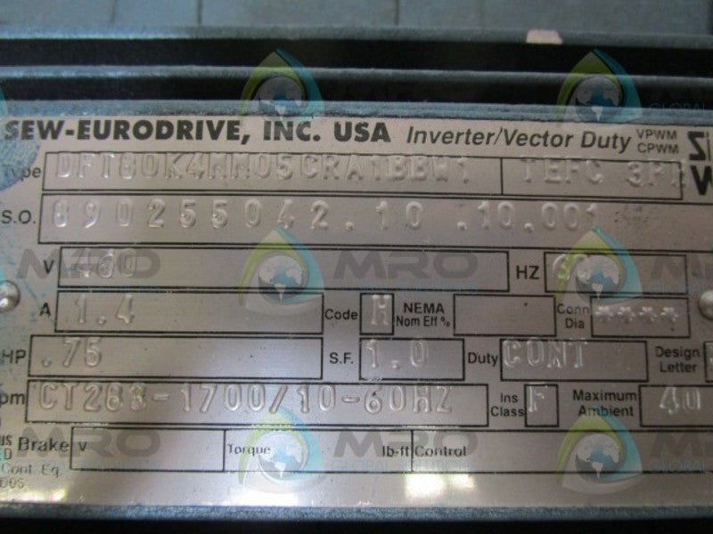 SEW-EURODRIVE SA47TD780K4MM05CRA1BBW1 MOTOR  NSNP