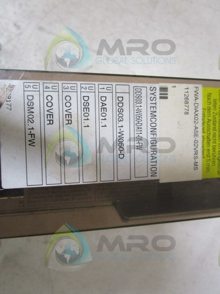 INDRAMAT DDS03.1-W050-DA11-01-FW SERVO CONTROLLER  UNMP