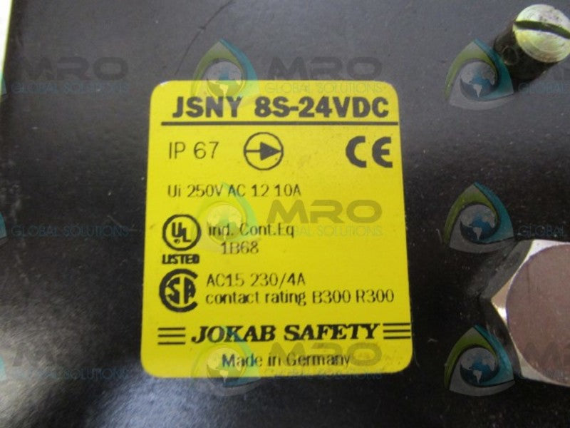 JOKAB JSNY8S 24VDC SAFETY INTERLOCK SWITCH  UNMP