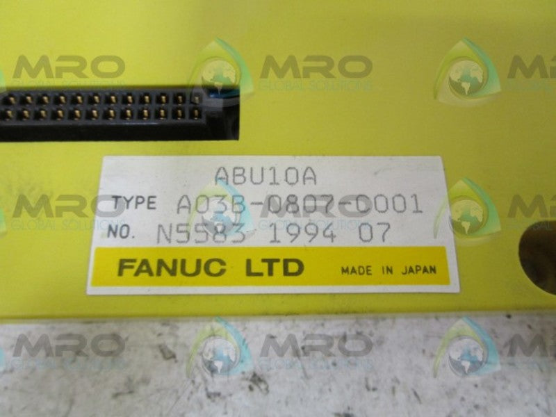 FANUC ABU10A A03B-0807-C001 UNMP