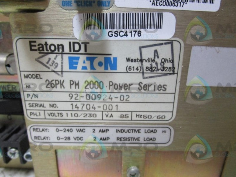 CUTLER HAMMER 91-01095-00 CRT MODULE W/ 42-00924-02  UNMP