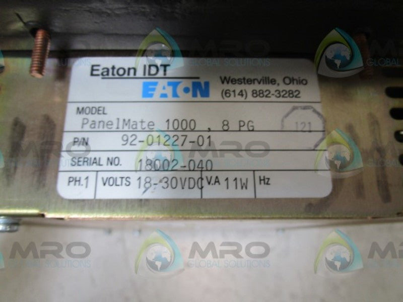 CUTLER HAMMER 92-01227-01 OPERATOR INTERFACE PANELMATE   UNMP