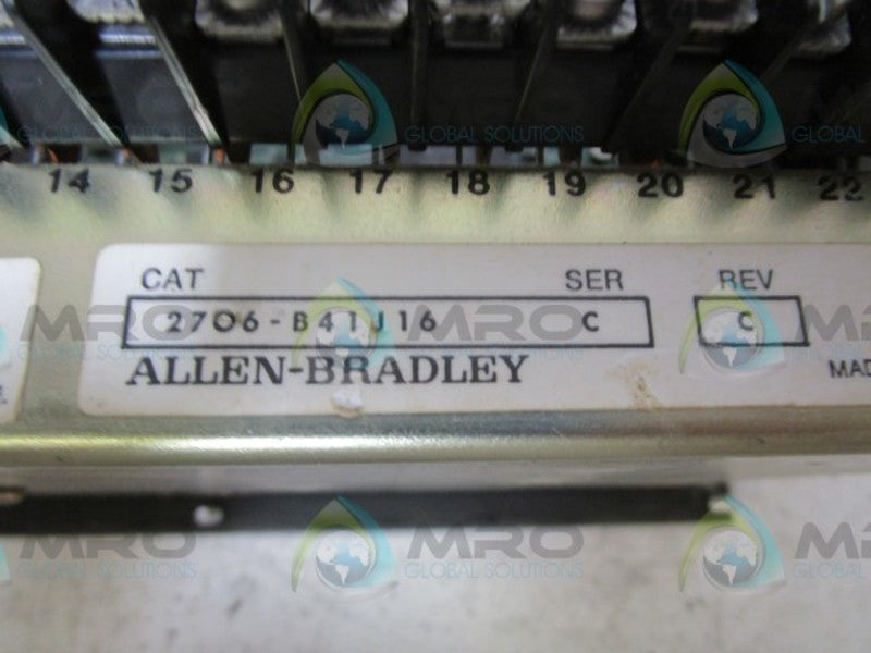 INDUSTRIAL SPARE PART 2706-B41J16 SERIES C OPERATOR INTERFACE (AS PICTURED)  UNMP