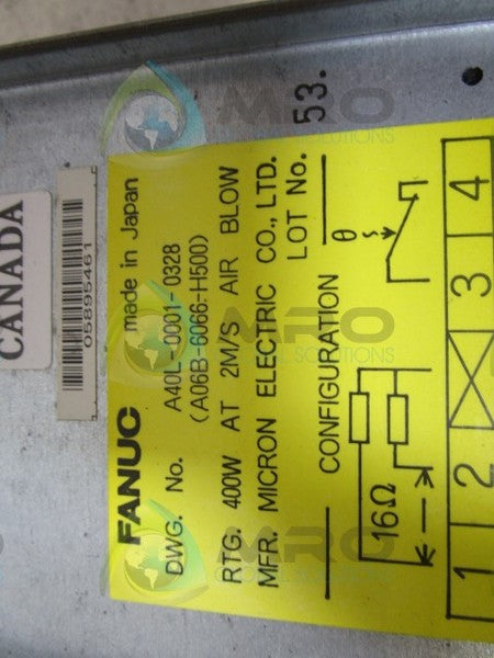 FANUC A40L-0001-0328 RESISTOR DISCHARGE UNIT  UNMP