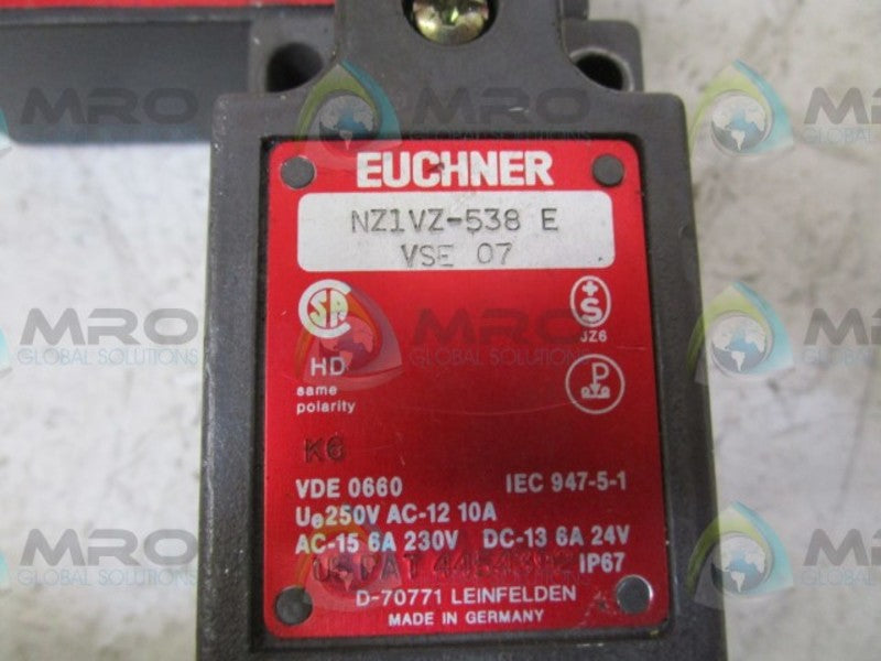 EUCHNER NZ1VZ-538E3VSM07 SAFETY SWITCH  UNMP