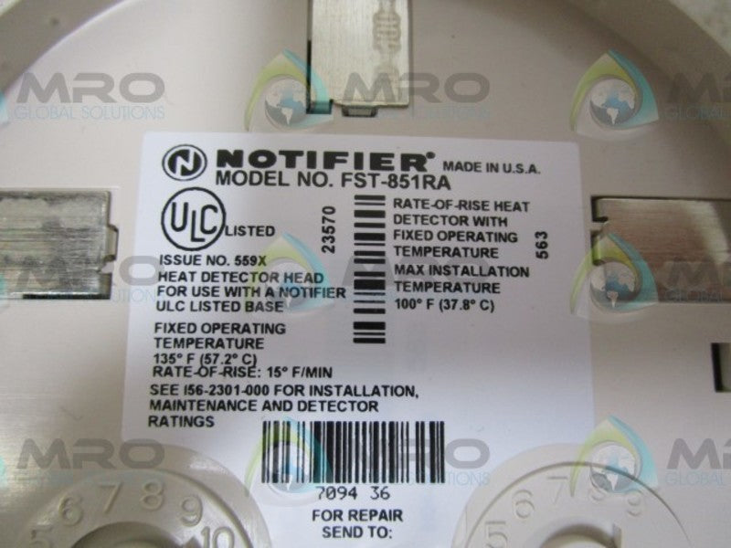 NOTIFIER FST-851RA THERMAL DETECTOR  NSMP
