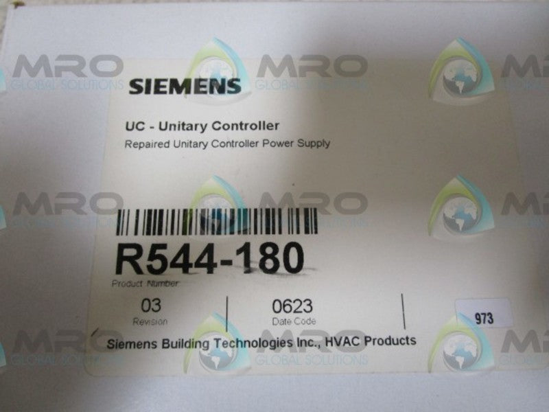 SIEMENS R544-180 CONTROLLER UNITARY  NSMP