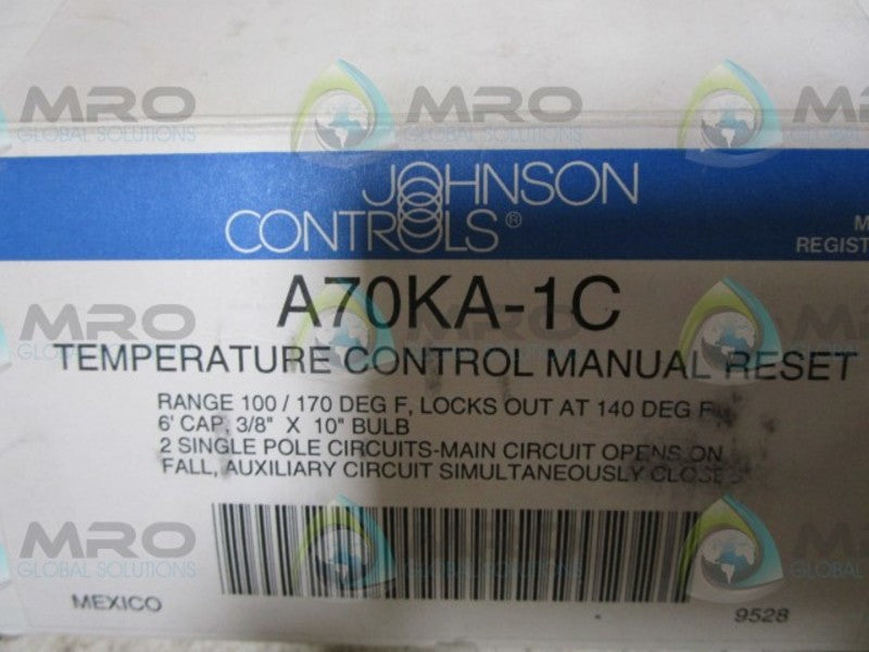 JOHNSON CONTROLS A70KA-1C TEMPERATURE CONTROL  NSMP