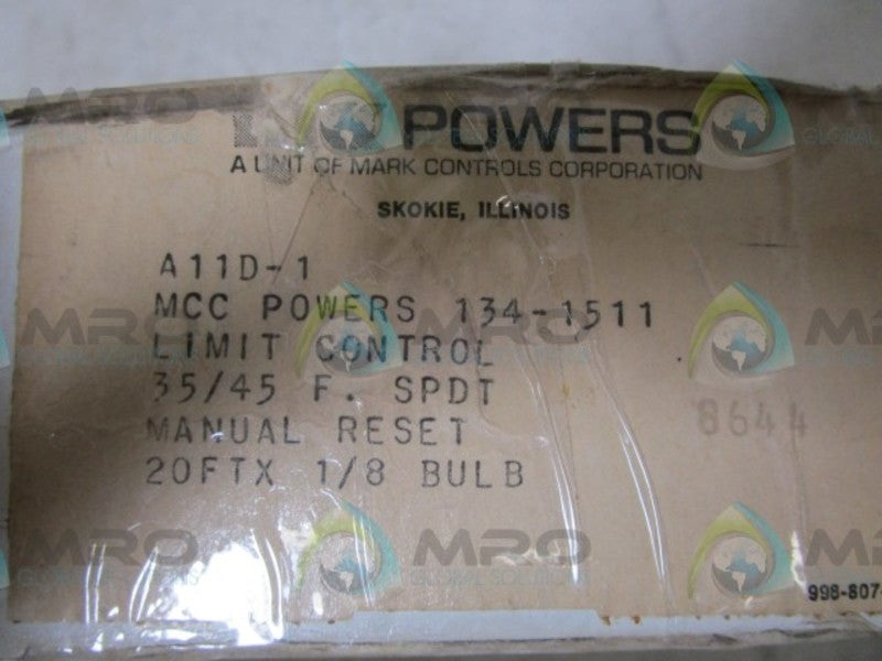 POWERS 134-1511 TEMPERATURE CONTROL  NSMP