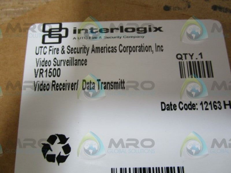 INTERLOGIX VR1500 VIDEO TRANSMITTER /DATA RECEIVER  UNMP