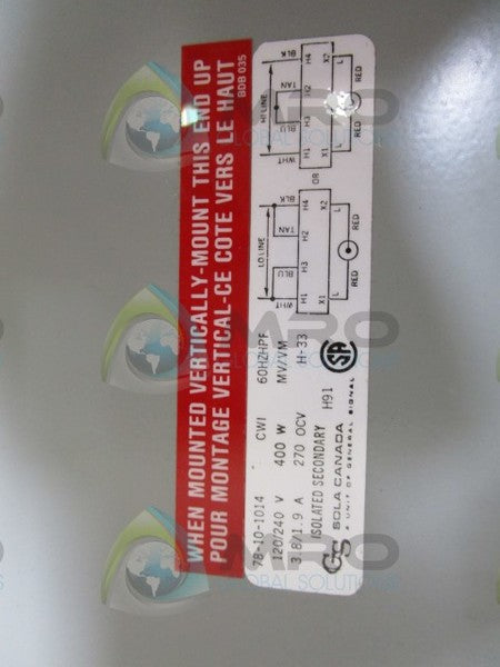 SOLA 78-10-1014 INDOOR BALAST  NSMP