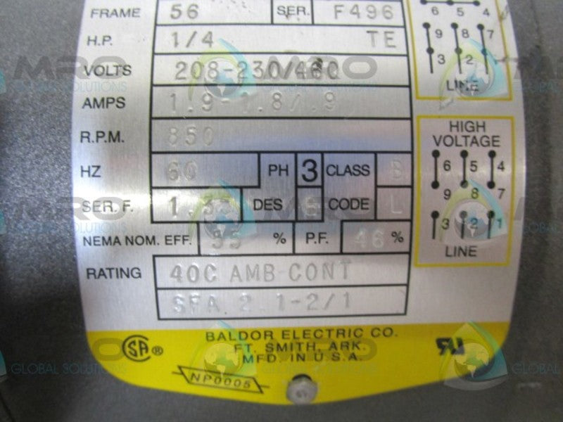 BALDOR M3532 MOTOR  UNMP