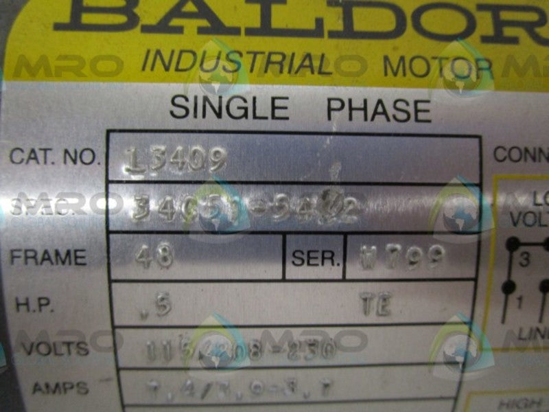 BALDOR L3409 MOTOR  UNMP