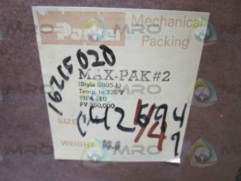 PARKER MAX-PAK#2 10.0 WEIGHT  NSMP