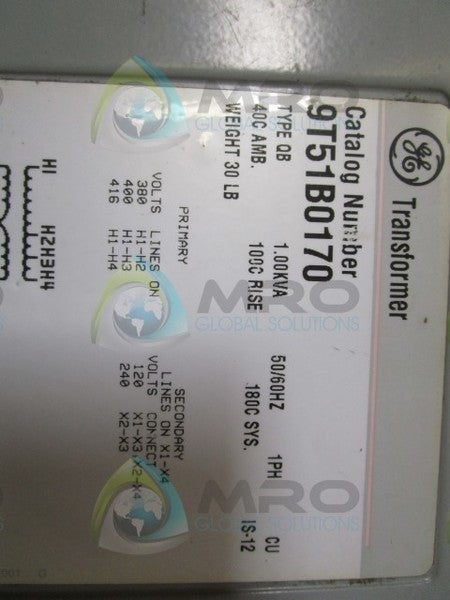 GENERAL ELECTRIC 9T51B0170 TRANSFORMER  UNMP