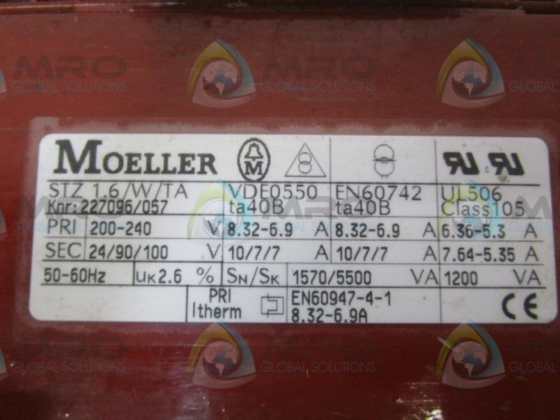 KLOCKNER MOELLER STZ1.6/W/TA TRANSFORMER  NSNP