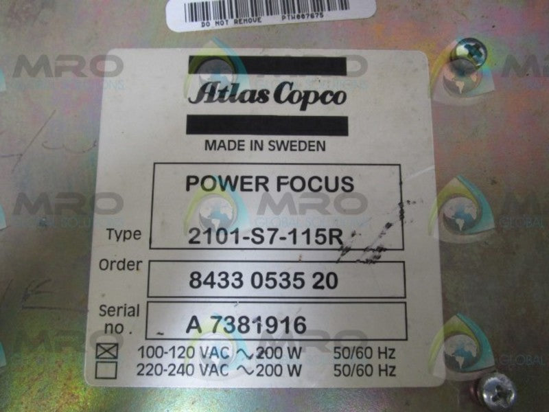 ATLAS COPCO 2101-S7-115R CONTROLLER (AS PICTURED)  UNMP