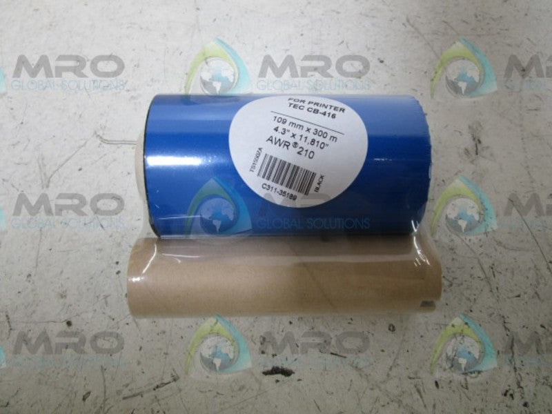 LOT OF 5 TEC AWR-210 THERMAL TRANSFER ROLLS NSMP