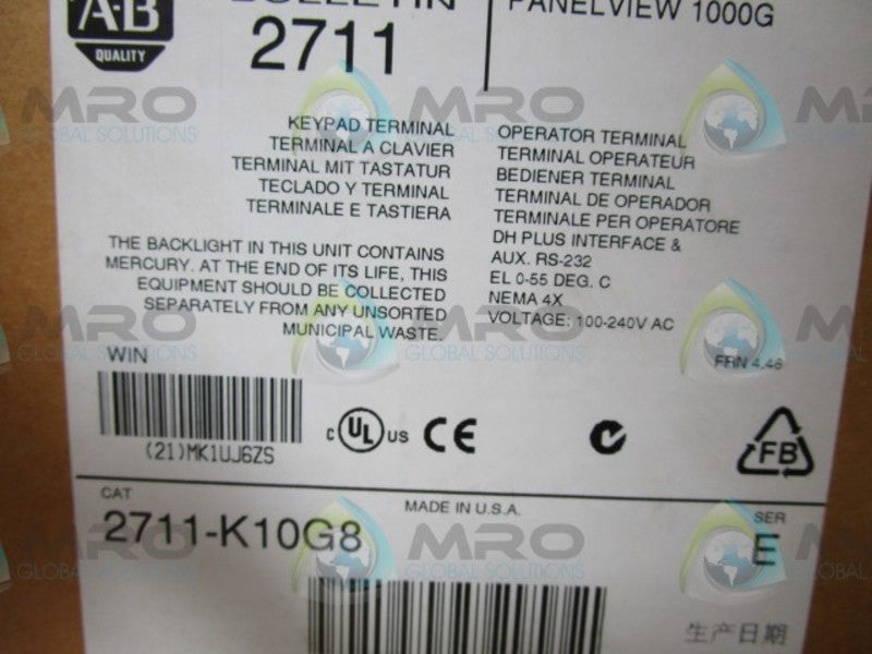 ALLEN BRADLEY 2711-K10G8 SER. E FRN 4.46  NSMP