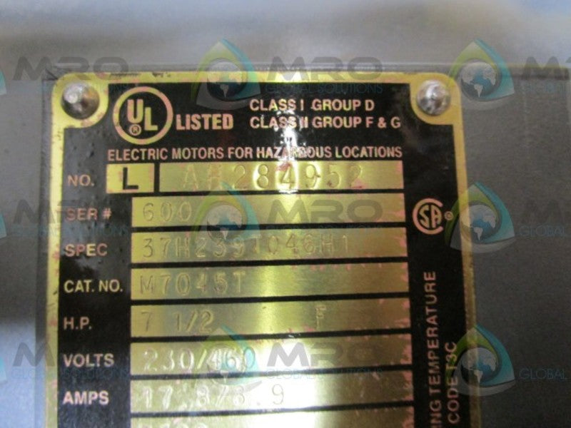 BALDOR M7045T MOTOR  UNMP